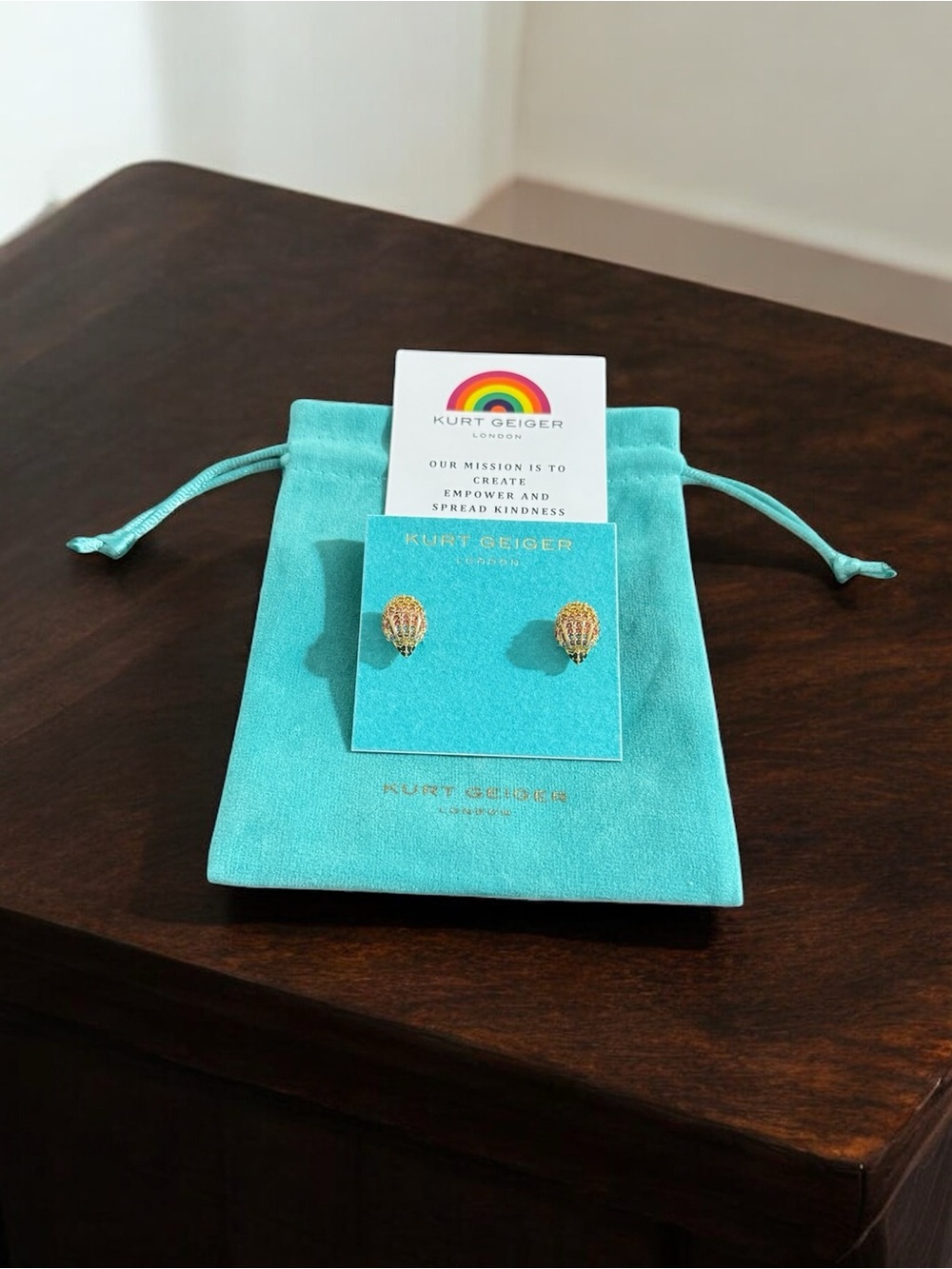 Kurt Geiger Rainbow Crystal Eagle Earrings